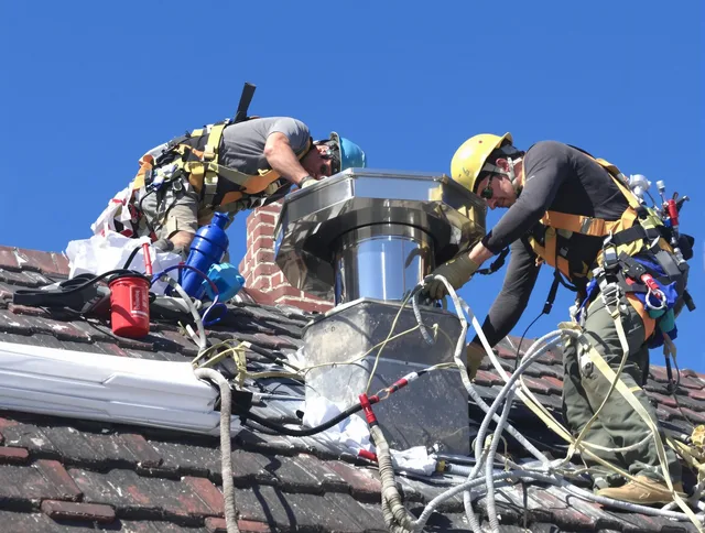 Protective chimney cap installed by Placentia Chimney Sweep in Placentia, CA