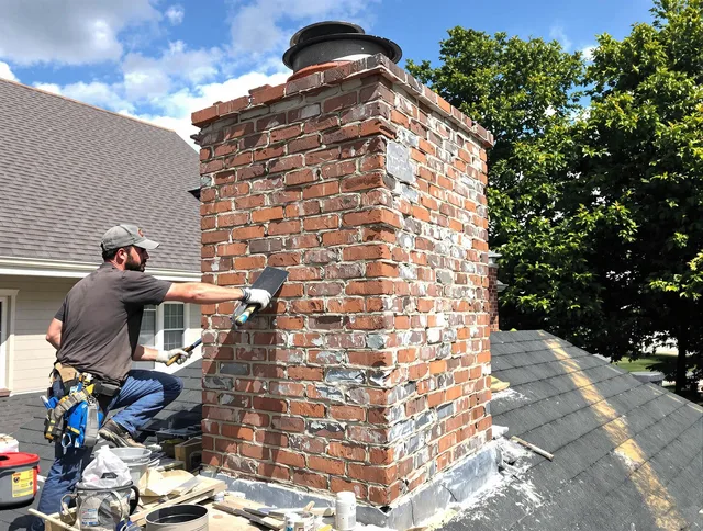 Completed chimney rebuild by Placentia Chimney Sweep in Placentia, CA