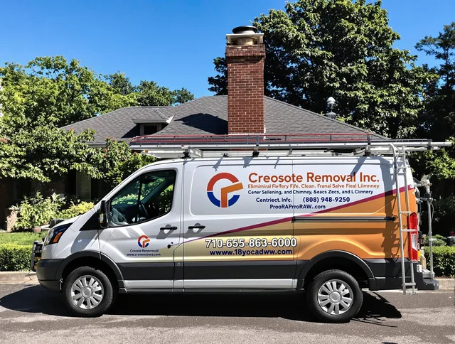 Placentia Chimney Sweep technician removing creosote safely in Placentia, CA