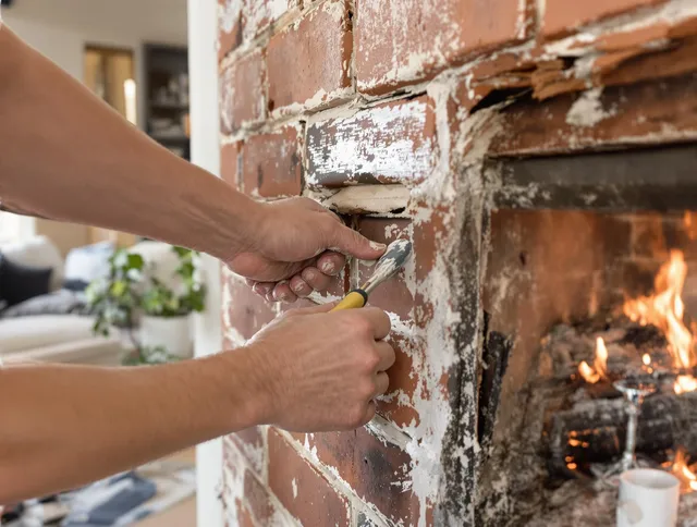 Routine fireplace repair by Placentia Chimney Sweep in Placentia, CA